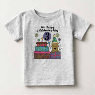 3rd Birthday Puppy T-shirts and Gifts