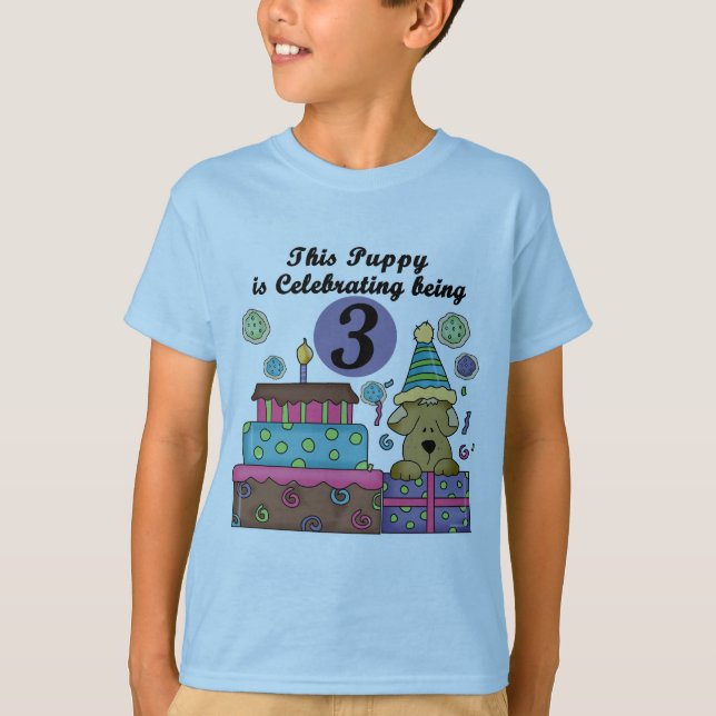 3rd Birthday Puppy T-shirts and Gifts (Front)