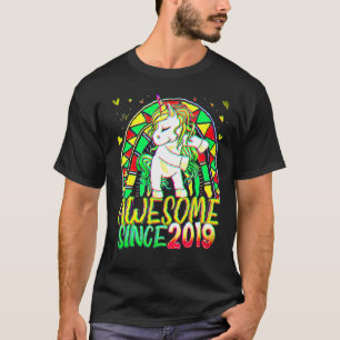 3rd Birthday Rainbow 3 Year Old Flossing Unicorn G T-Shirt