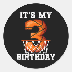 3rd Birthday Sketll  Classic Round Sticker