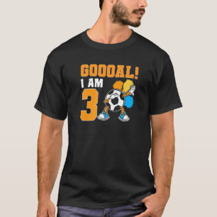 3rd Birthday Soccer Themed Birthday Party 3 Years T-Shirt