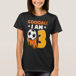 3rd Birthday Soccer Themed Birthday Party 3 Years T-Shirt
