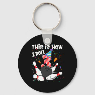 3rd Birthday This How I Roll 3 Year Old Bowling Bo Key Ring