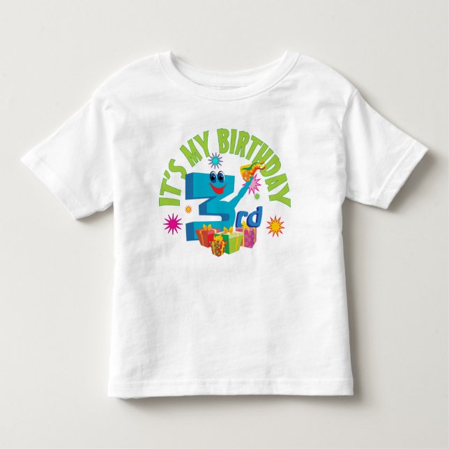 3rd Birthday Toddler T-Shirt (Front)