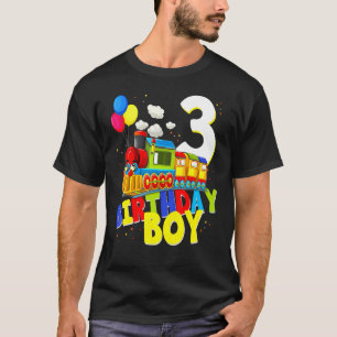 3rd Birthday Train Boys Girls 3 Years Old I'm Thre T-Shirt