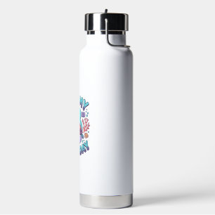 3rd Birthday Turtle Vintage Engraving Design_1 Water Bottle