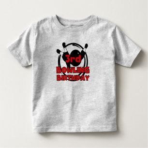 3rd Bowling Birthday Toddler T-Shirt