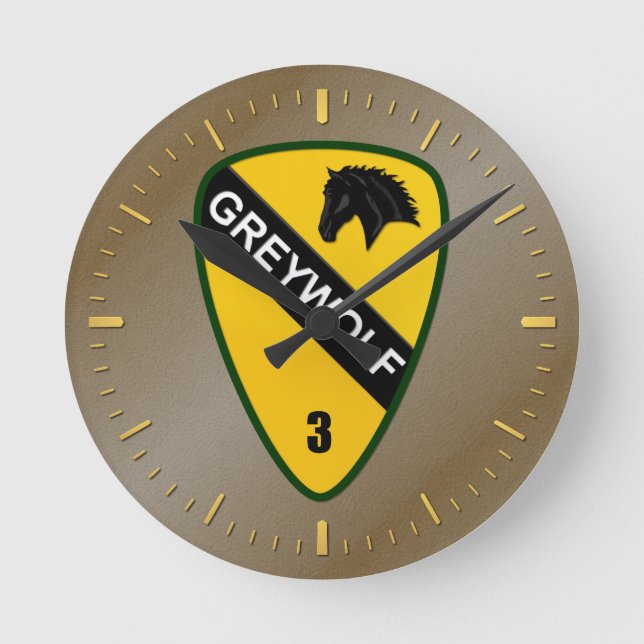 3rd Brigade Combat Team, 1st Cavalry Division Round Clock (Front)