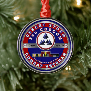 3rd Corps Support Command Desert Storm Veteran Metal Ornament