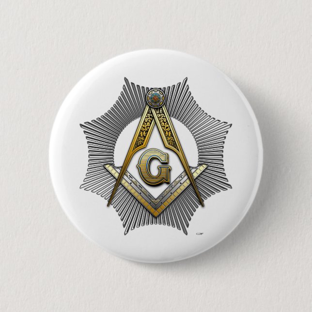 3rd Degree: Master Mason 6 Cm Round Badge (Front)