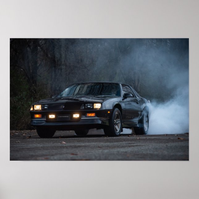 3rd gen Camaro IROC-Z burnout Poster (Front)
