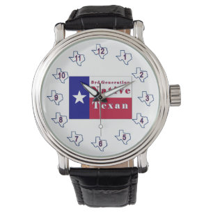 3rd Generation Native Texan Flag Watch