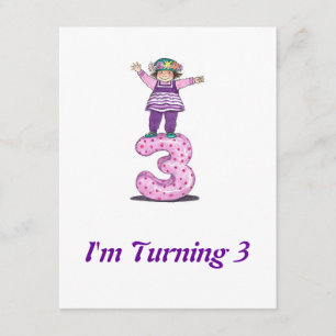 3rd Girls Birthday Invitation