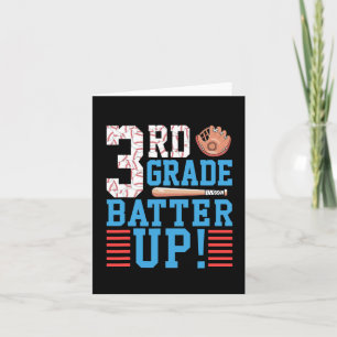 3rd Grade Back To School 3rd Grade Batter Up Baseb Card