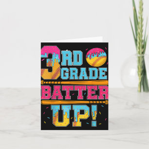 3rd Grade Batter Up Softball Baseball Basketball B Card