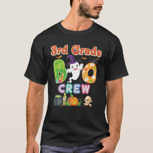 3Rd Grade Boo Crew Squad Team Ghost Third Teacher T-Shirt