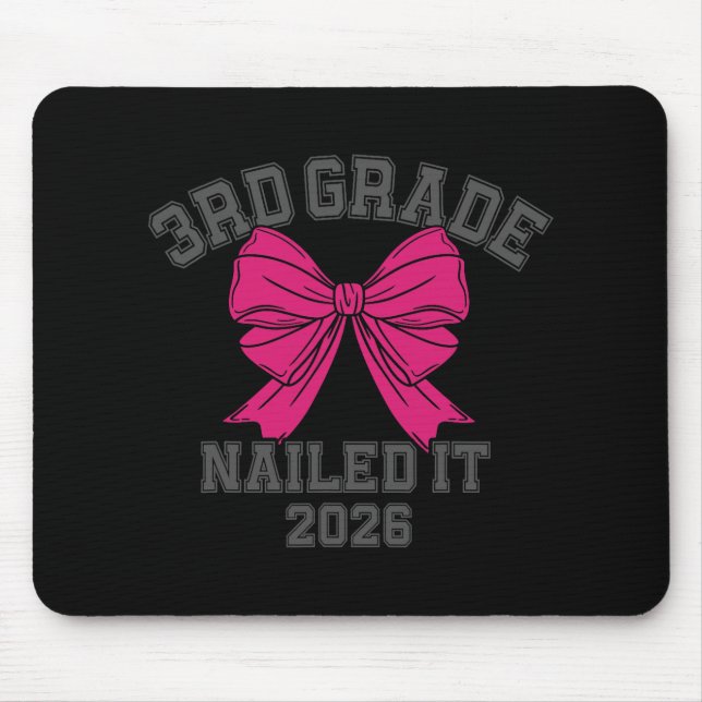 3rd Grade Bow 2026 Third Grade Graduation  Mouse Pad (Front)