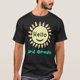 3rd Grade Boys Girls Teacher Hello Third Grade Tea T-Shirt