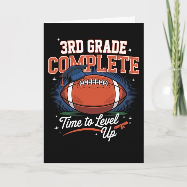 3rd Grade Complete Time To Level Up Footll Last Da Card (Front)
