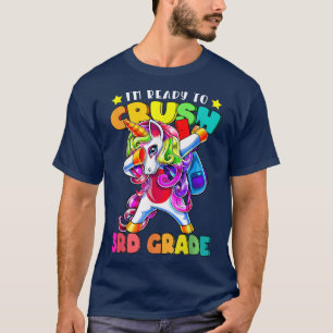 3rd Grade Dabbing Unicorn Back to School Girls T-S T-Shirt