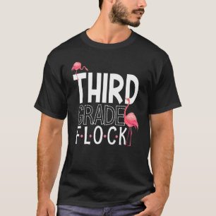 3rd Grade Flock Pink Flamingo Squad Teacher Kid Th T-Shirt