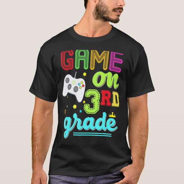 3rd Grade Game On Third Video Controller Teacher K T-Shirt (Front)