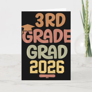3rd Grade Grad Cl Of 2026 Graduation Bold Cosy Col Card