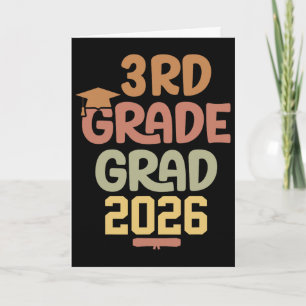 3rd Grade Grad Cl Of 2026 Graduation Bold Cosy Col Card