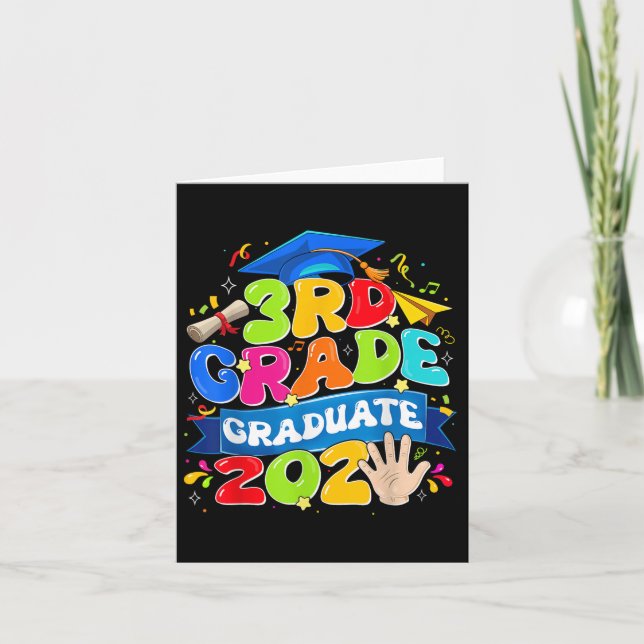 3rd Grade Graduate 2025 Last Day Of School Boy Gir Card (Front)