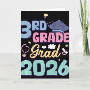 3rd Grade Graduation 2026 Proud Grad Third Grade G Card