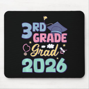 3rd Grade Graduation 2026 Proud Grad Third Grade G Mouse Pad