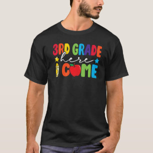 3rd Grade Here I Come Kids Back To School T-Shirt