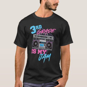 3rd Grade Is My Jam Vintage 80s Boombox Teacher St T-Shirt