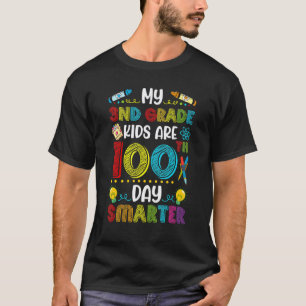 3rd Grade Kids 100 Days Smarter Of School Teachers T-Shirt