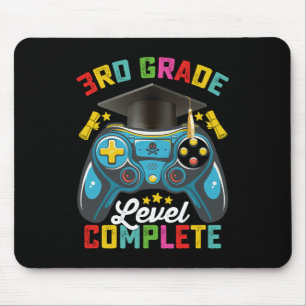 3rd Grade Level Complete Graduation Gaming Gamer Mouse Pad