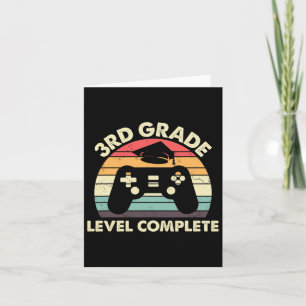 3rd Grade Level Complete Graduation Gift For Gamer Card