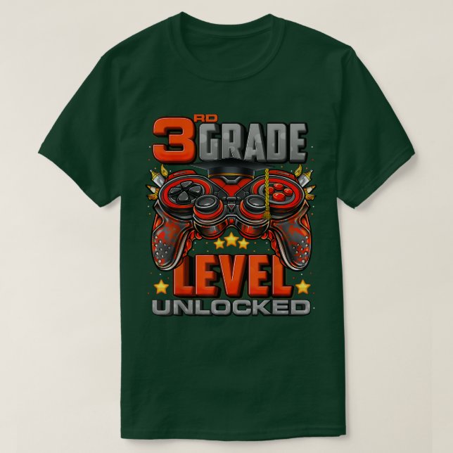 3rd Grade Level Unlocked Back To School 3rd Grade  T-Shirt (Design Front)