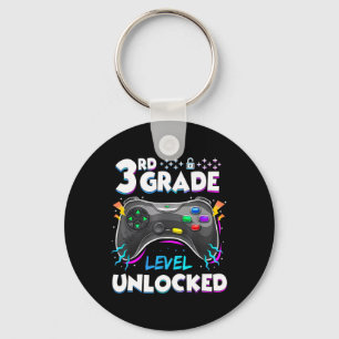 3rd Grade Level Unlocked Back To School First Day  Key Ring