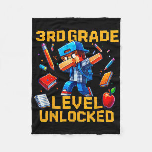 3rd Grade Level Unlocked Dabbing Boys Gamer Ck To Fleece Blanket
