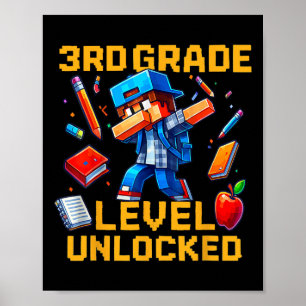 3rd Grade Level Unlocked Dabbing Boys Gamer Ck To Poster