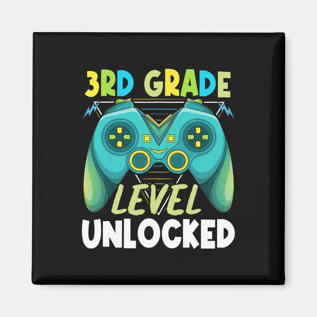3rd Grade Level Unlocked First Day Ck To School Ki Magnet (Front)