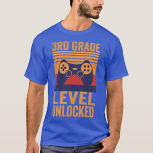 3rd Grade Level Unlocked Gamer Back To School T-Shirt