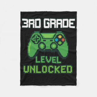 3rd Grade Level Unlocked Gamer Ck To School Boys G Fleece Blanket