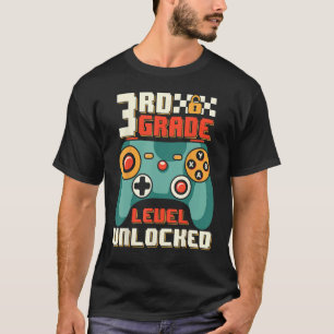 3rd Grade Level Unlocked Video Game Back To School T-Shirt