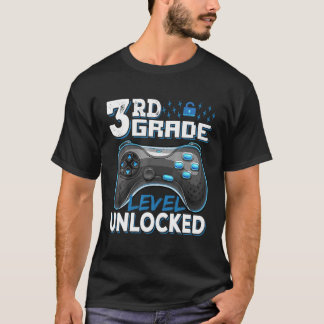 3Rd Grade Level Unlocked Video Game Back To School T-Shirt