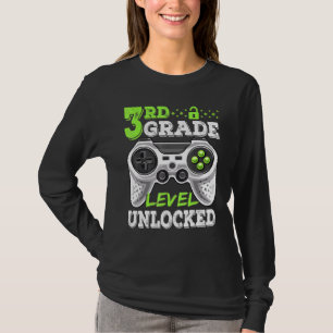 3rd Grade Level Unlocked Video Game Back To School T-Shirt