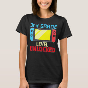 3rd Grade Level Unlocked Video Game Back to School T-Shirt
