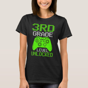 3rd Grade Level Unlocked Video Game Boys Back To S T-Shirt