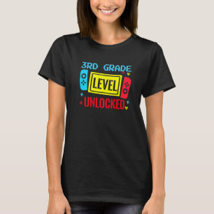 3rd Grade Level Unlocked Video Gamer Back To Schoo T-Shirt