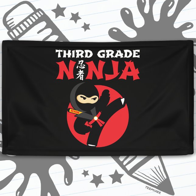 3rd Grade Ninja Kick First Day Back To School Banner (Creator Uploaded)